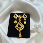 Shangri Gold-Plated AD Daily Wear Mangalsutra Pendant Set