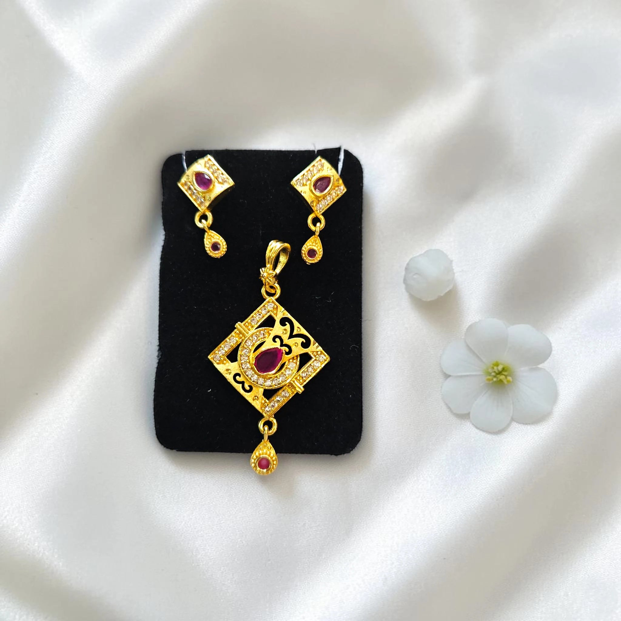 Shangri Gold Plated Daily Wear AD Mangalsutra Set