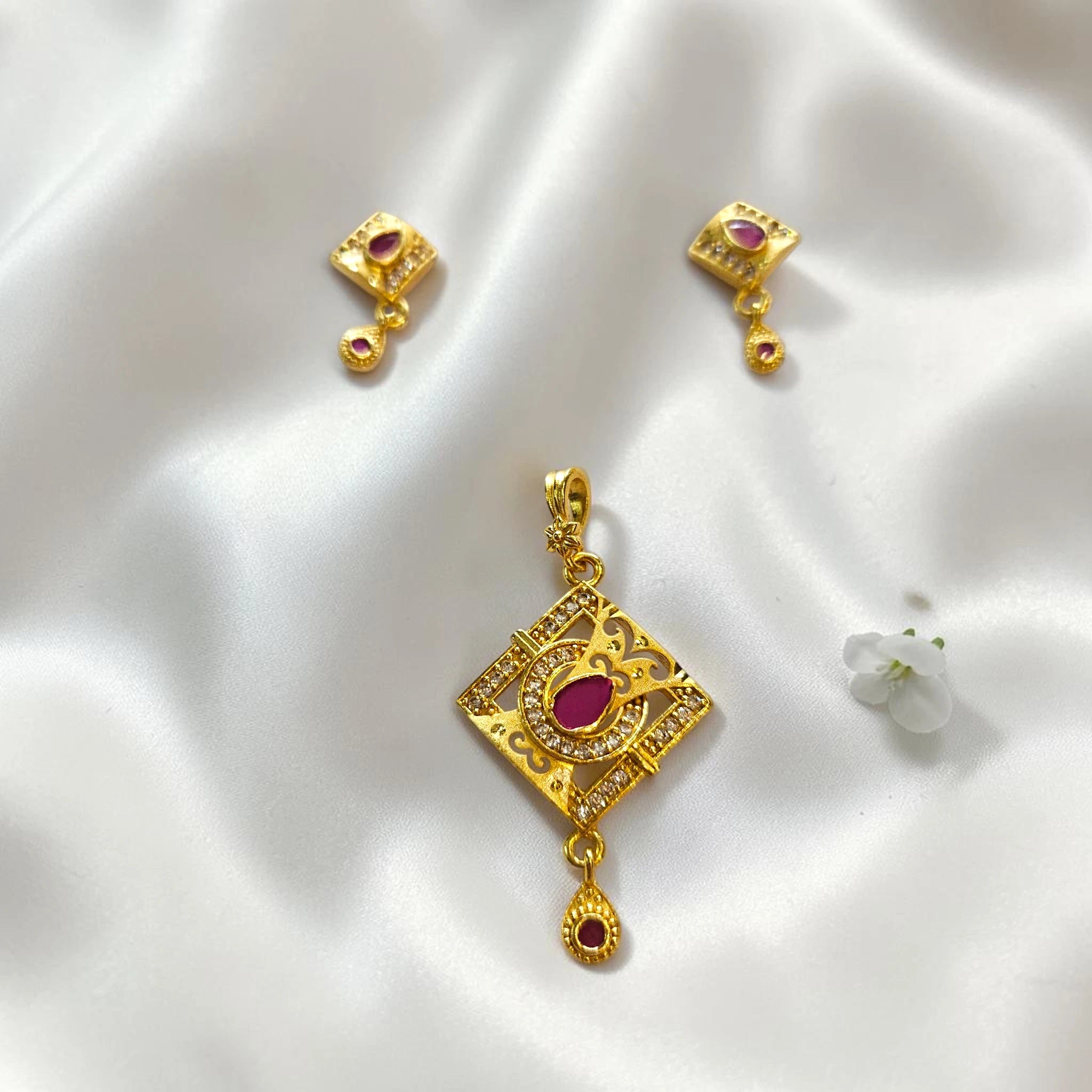 Shangri Gold Plated Daily Wear AD Mangalsutra Set