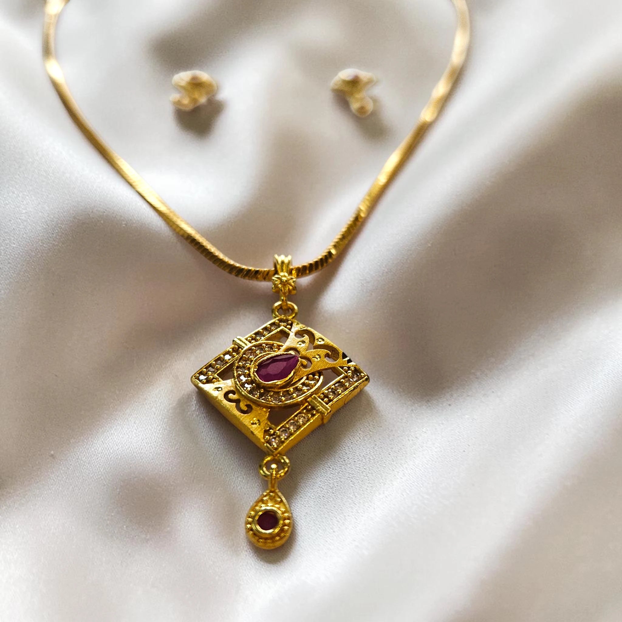 Shangri Gold Plated Daily Wear AD Mangalsutra Set