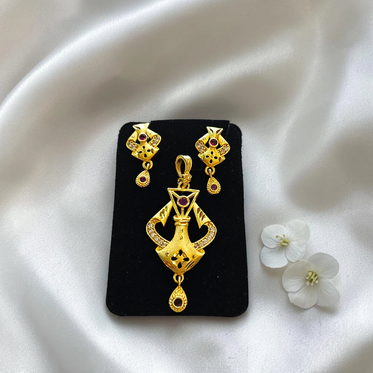 Shangri Gold-Plated AD Stone Mangalsutra Set