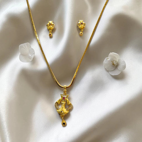 Shangri Gold-Plated AD Stone Mangalsutra Set