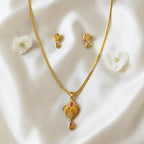 Shangri Daily Wear Gold Plated AD Mangalsutra Pendant Set (Chain Separate)