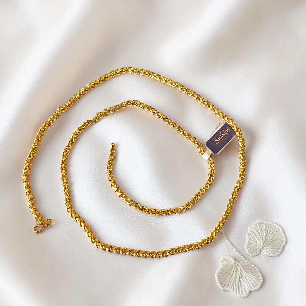 Shangri 30 Inch Gold Plated Rope Chain