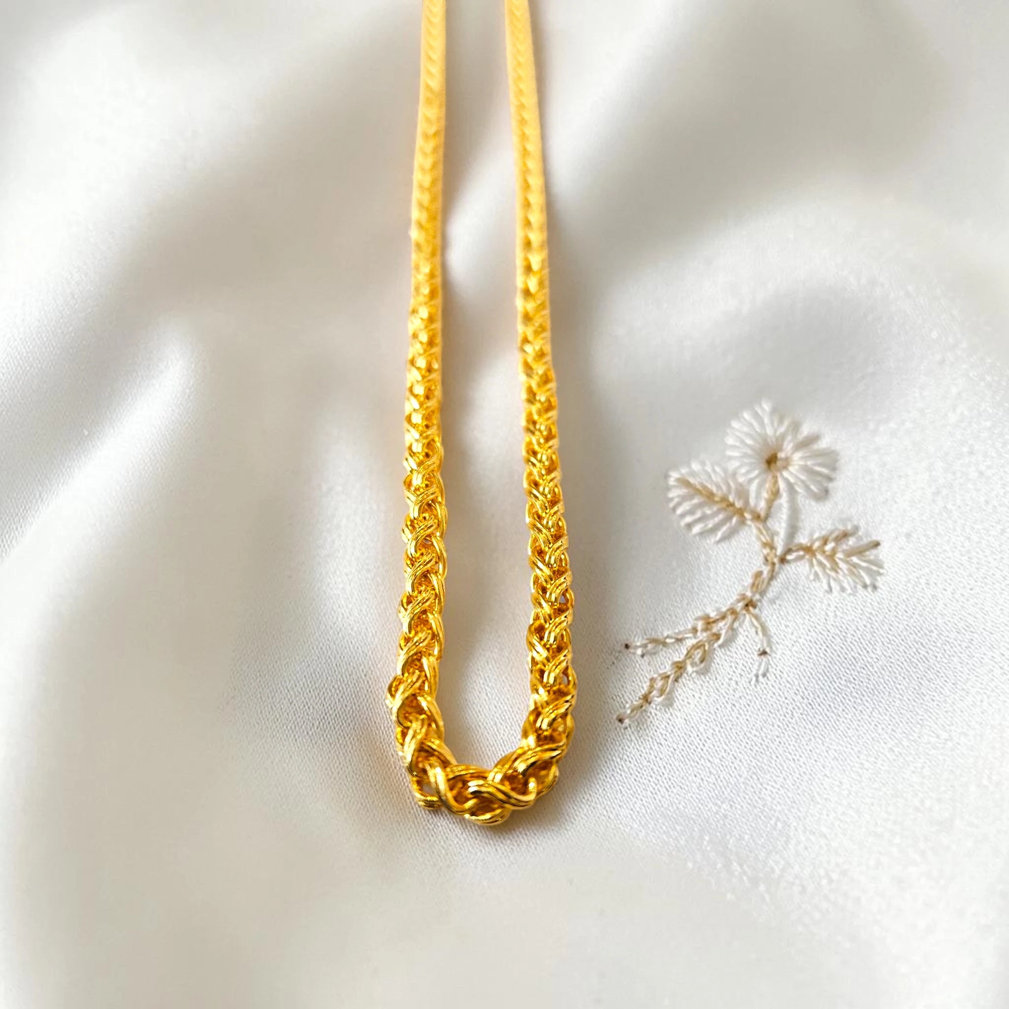 Shangri 30 Inch Gold Plated Rope Chain