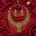 Antique Polish Premium Temple Lakshmi Choker Necklace Set