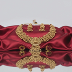 Antique Polish Premium Temple Lakshmi Choker Necklace Set