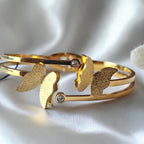 Shangri Gold Plated Butterfly Cuff Bracelet