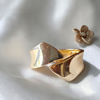 Sleek Modern Gold-Tone Statement Cuff Bracelet