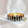 Shangri Bold Black & Gold Animal Print Bracelet
