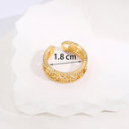 Gold Plated Anti Tarnish Stainless Steel Star Themed Adjustable Finger Ring