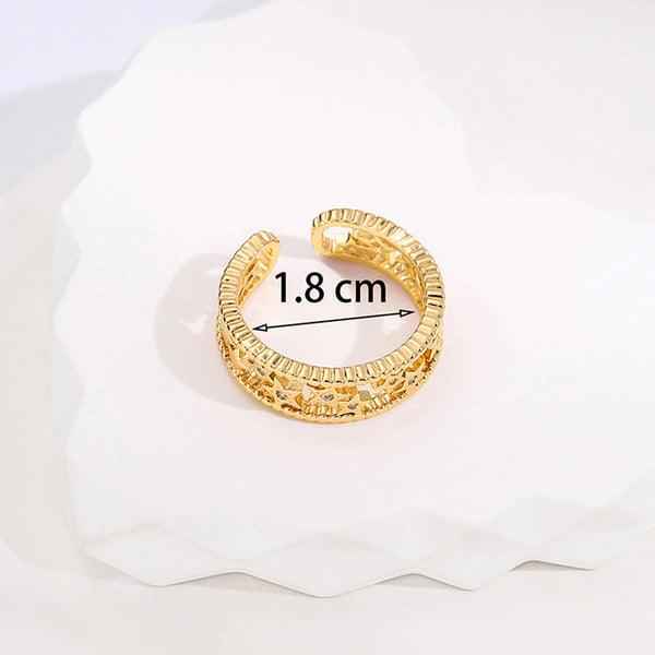 Gold Plated Anti Tarnish Stainless Steel Star Themed Adjustable Finger Ring