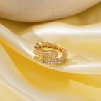 Gold Plated Anti-Tarnish Stainless Steel Snake Themed Adjustable Finger Ring