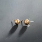 Shangri Classic Gold Ball Stud Earrings – Minimal Everyday Luxury Studs