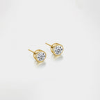 Shangri Premium American Diamond Stud Earrings – Minimal Gold Plated Everyday Elegance