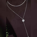 Double Layer Star Pendant Long Chain Necklace – Modern Western Style