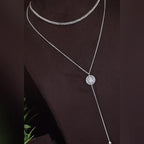 Double Layer Star Pendant Long Chain Necklace – Modern Western Style - Shangri 