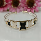 Silver / Gold / Rose Gold Plated Fancy Kada – Modern Everyday Wristwear - Shangri 