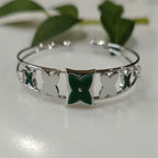 Silver / Gold / Rose Gold Plated Fancy Kada – Modern Everyday Wristwear - Shangri 