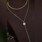 Double Layer Star Pendant Long Chain Necklace – Modern Western Style - Shangri 