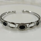 Designed Fancy Kada – Silver / Gold / Rose Gold Plated | Modern Trendy Wristwear - Shangri 