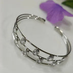 Fancy Plated Kada – Silver / Gold / Rose Gold | Modern Wristwear - Shangri 