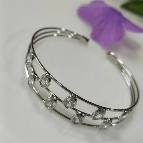 Fancy Plated Kada – Silver / Gold / Rose Gold | Modern Wristwear