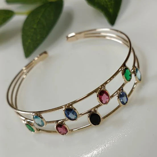 Fancy Plated Kada – Silver / Gold / Rose Gold | Modern Wristwear