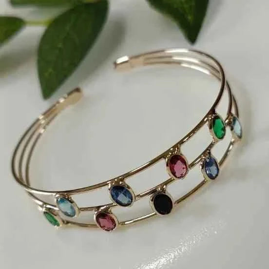 Fancy Plated Kada – Silver / Gold / Rose Gold | Modern Wristwear