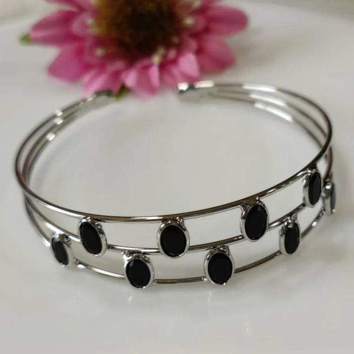 Fancy Plated Kada – Silver / Gold / Rose Gold | Modern Wristwear