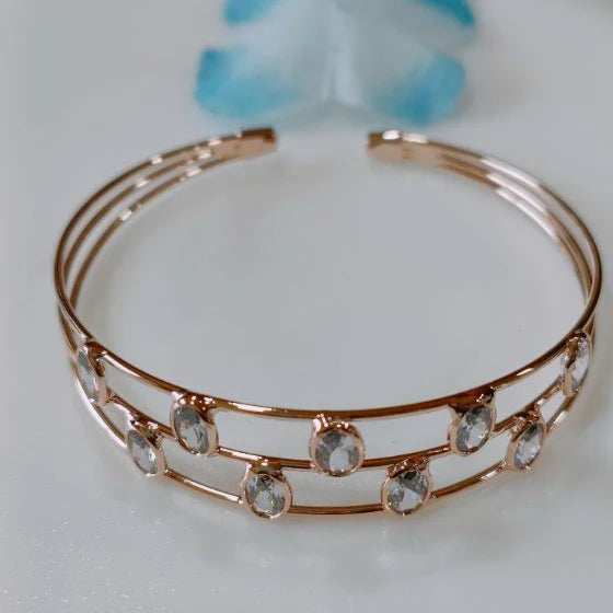 Fancy Plated Kada – Silver / Gold / Rose Gold | Modern Wristwear