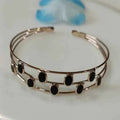 Fancy Plated Kada – Silver / Gold / Rose Gold | Modern Wristwear