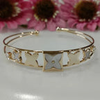 Silver / Gold / Rose Gold Plated Fancy Kada – Modern Everyday Wristwear - Shangri 