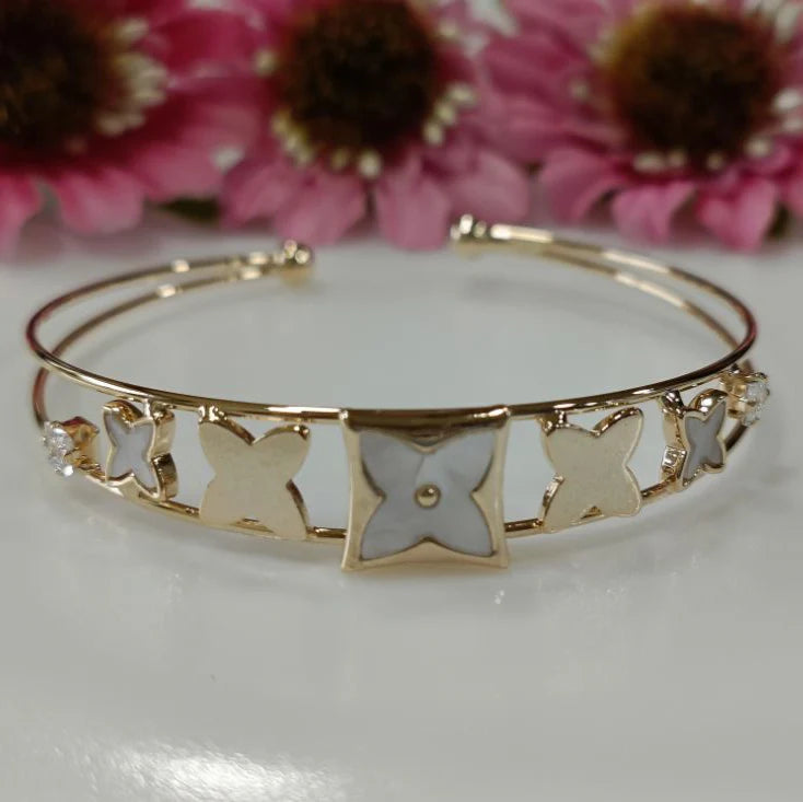 Silver / Gold / Rose Gold Plated Fancy Kada – Modern Everyday Wristwear