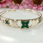 Silver / Gold / Rose Gold Plated Fancy Kada – Modern Everyday Wristwear - Shangri 