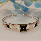 Silver / Gold / Rose Gold Plated Fancy Kada – Modern Everyday Wristwear - Shangri 