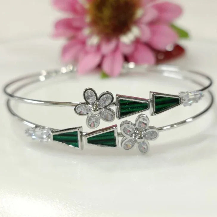 Fancy Plated Kada – Silver / Gold / Rose Gold | Modern Everyday Wristwear - Shangri 