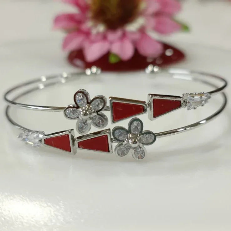 Fancy Plated Kada – Silver / Gold / Rose Gold | Modern Everyday Wristwear - Shangri 