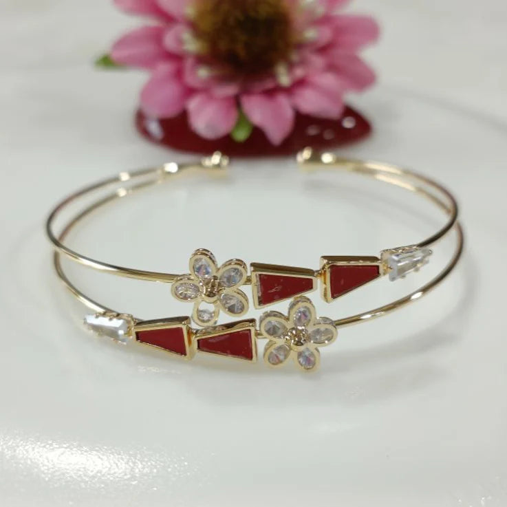 Fancy Plated Kada – Silver / Gold / Rose Gold | Modern Everyday Wristwear