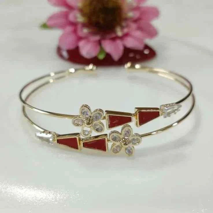 Fancy Plated Kada – Silver / Gold / Rose Gold | Modern Everyday Wristwear