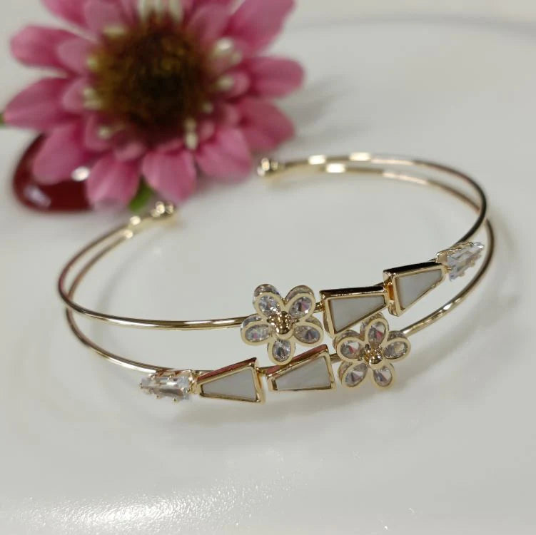 Fancy Plated Kada – Silver / Gold / Rose Gold | Modern Everyday Wristwear