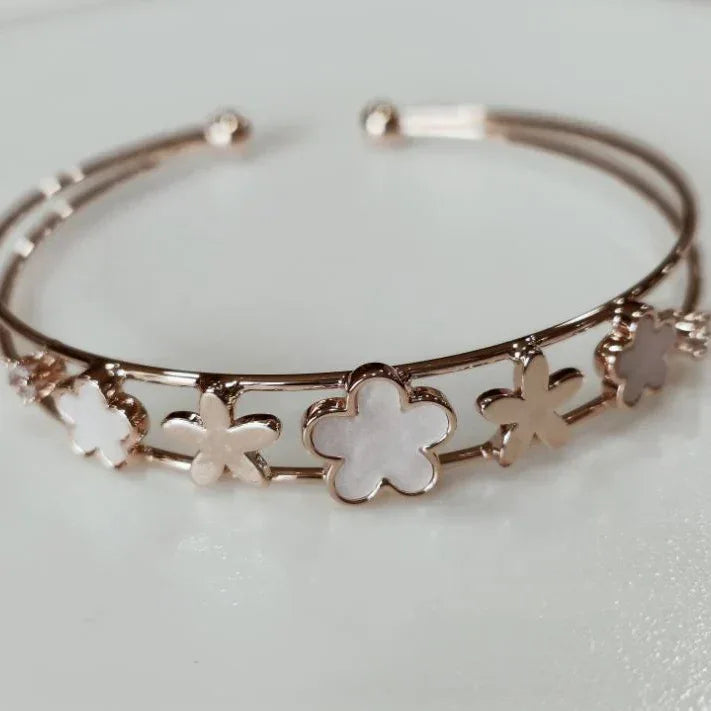 Fancy Plated Kada – Silver / Gold / Rose Gold | Elegant Modern Wristwear - Shangri 