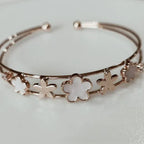 Fancy Plated Kada – Silver / Gold / Rose Gold | Elegant Modern Wristwear - Shangri 