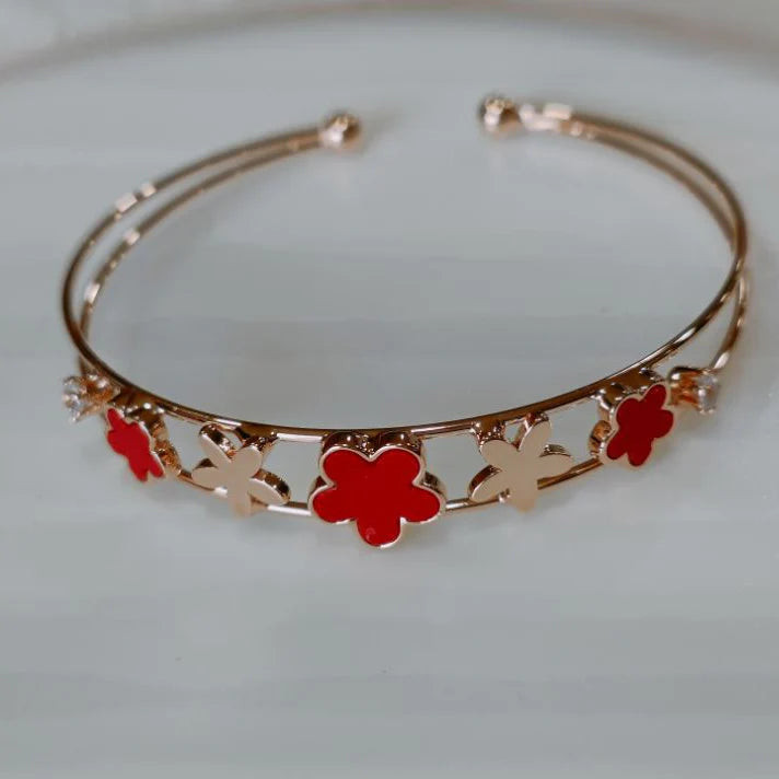 Fancy Plated Kada – Silver / Gold / Rose Gold | Elegant Modern Wristwear