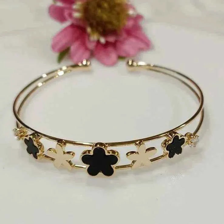 Fancy Plated Kada – Silver / Gold / Rose Gold | Elegant Modern Wristwear
