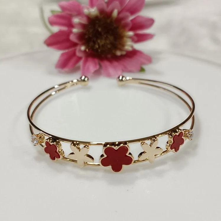 Fancy Plated Kada – Silver / Gold / Rose Gold | Elegant Modern Wristwear