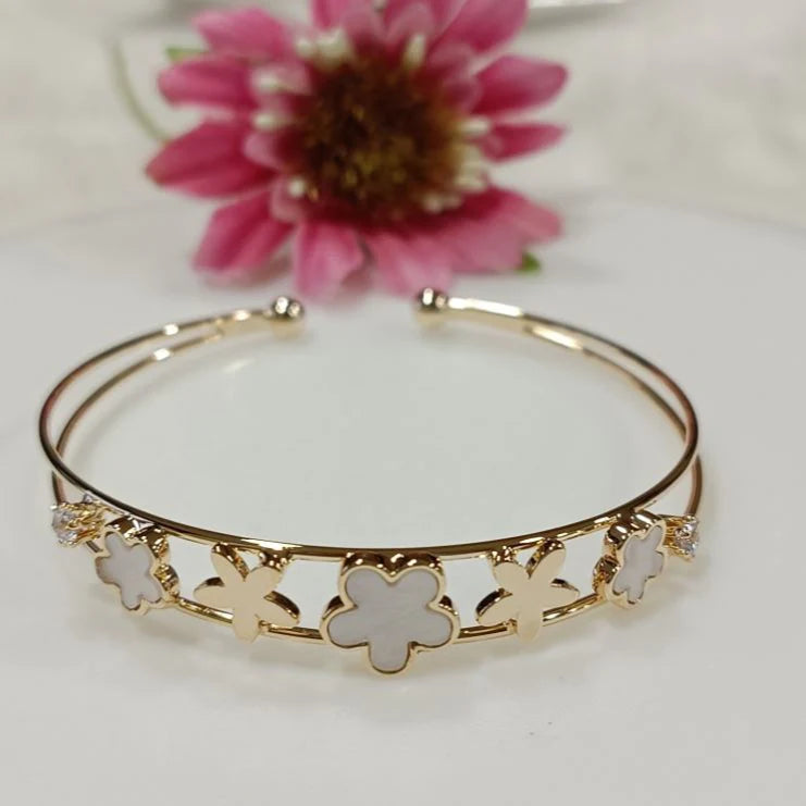 Fancy Plated Kada – Silver / Gold / Rose Gold | Elegant Modern Wristwear