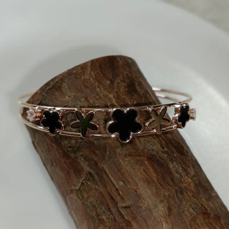 Fancy Plated Kada – Silver / Gold / Rose Gold | Elegant Modern Wristwear