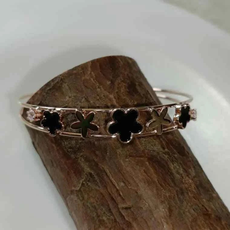 Fancy Plated Kada – Silver / Gold / Rose Gold | Elegant Modern Wristwear