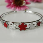 Fancy Plated Kada – Silver / Gold / Rose Gold | Elegant Modern Wristwear - Shangri 